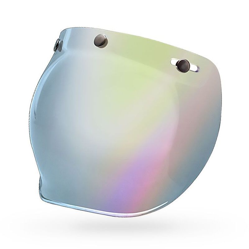 Bell 3 Snap Silver Iridium Bubble Visor for Custom 500 Helmets