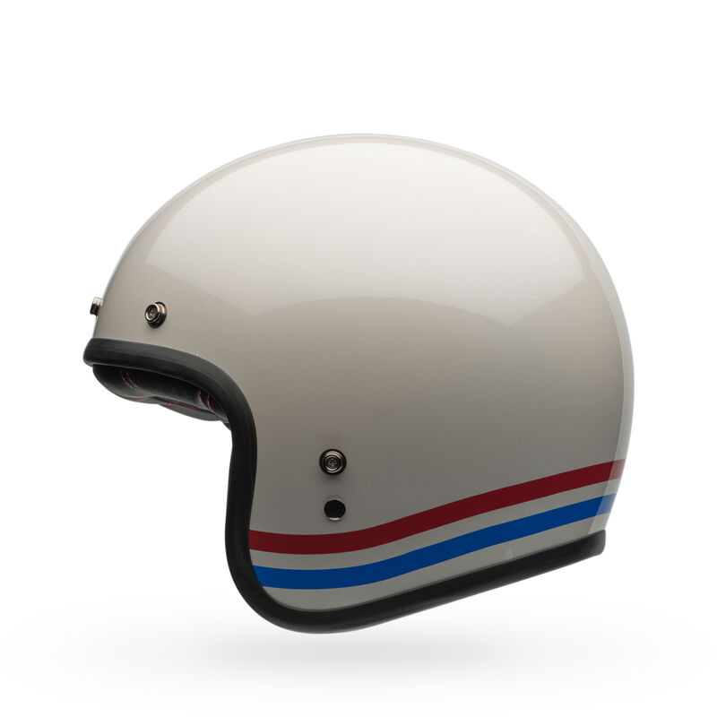 Bell Custom 500 Stripes Pearl White Helmet