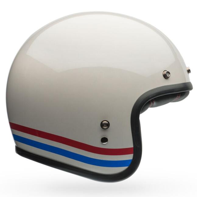 Bell Custom 500 Stripes Pearl White Helmet