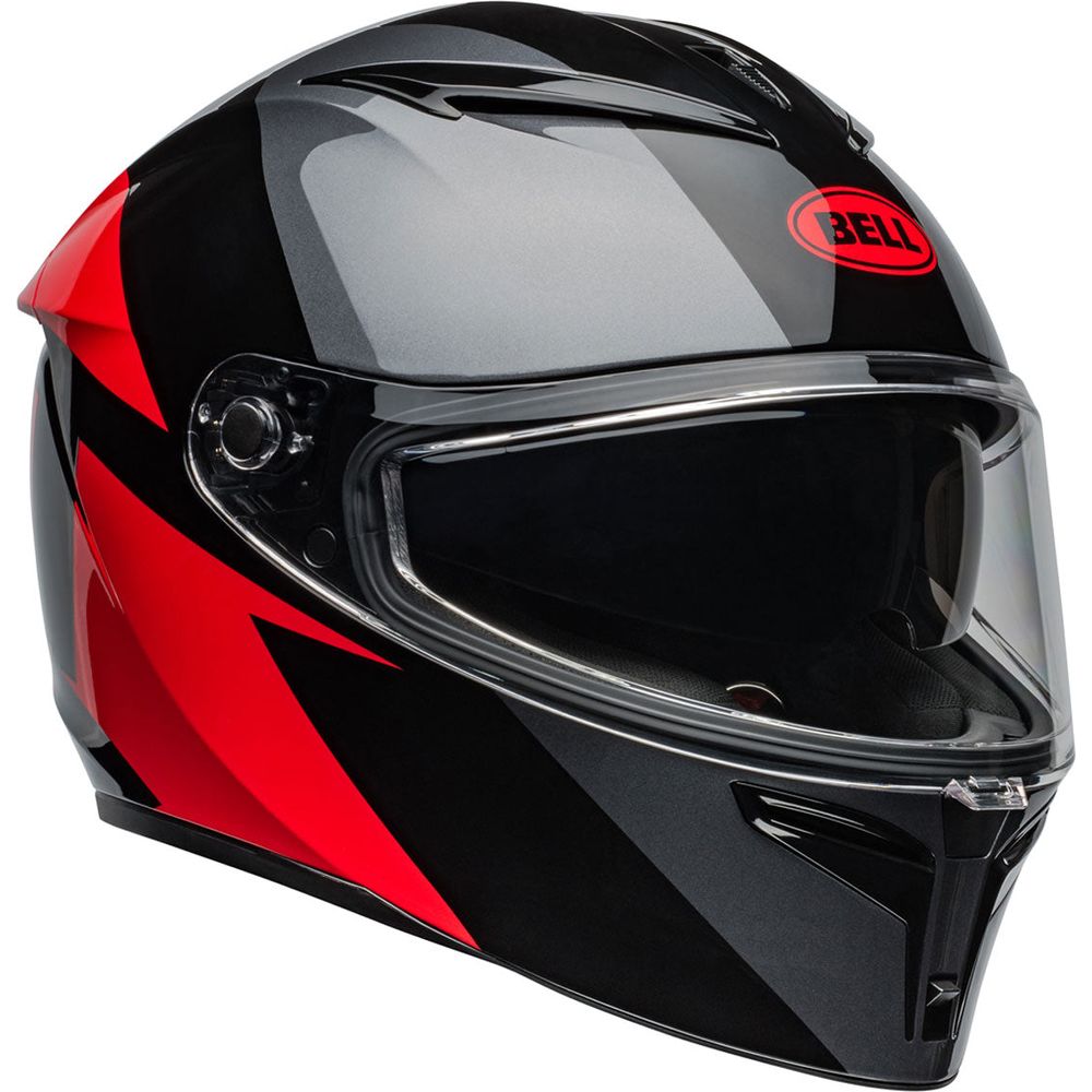 Bell Lithium Shear Gloss Metallic Grey/Red Helmet