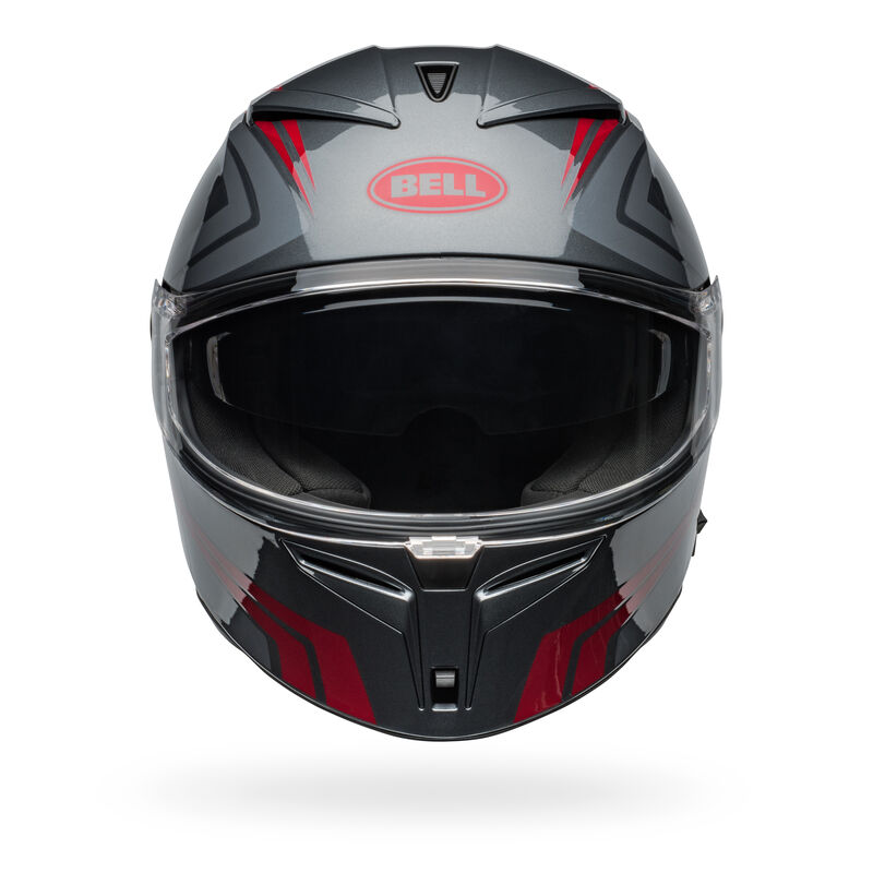 Bell Lithium Jetstream Gloss Grey/Candy Red Helmet