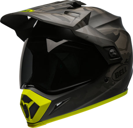 Bell MX-9 Adventure MIPS Stealth Camo Matte Black/Hi-Viz Yellow Helmet - EasyR