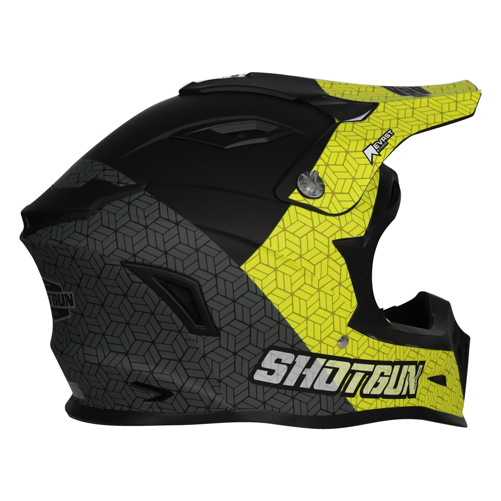 RXT SG-1 Ultra+ Shotgun Prism Matte Black/Grey/Yellow Helmet