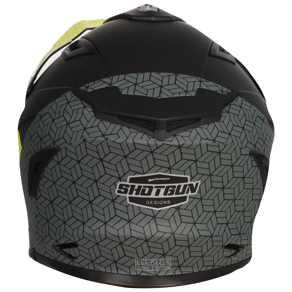 RXT SG-1 Ultra+ Shotgun Prism Matte Black/Grey/Yellow Helmet