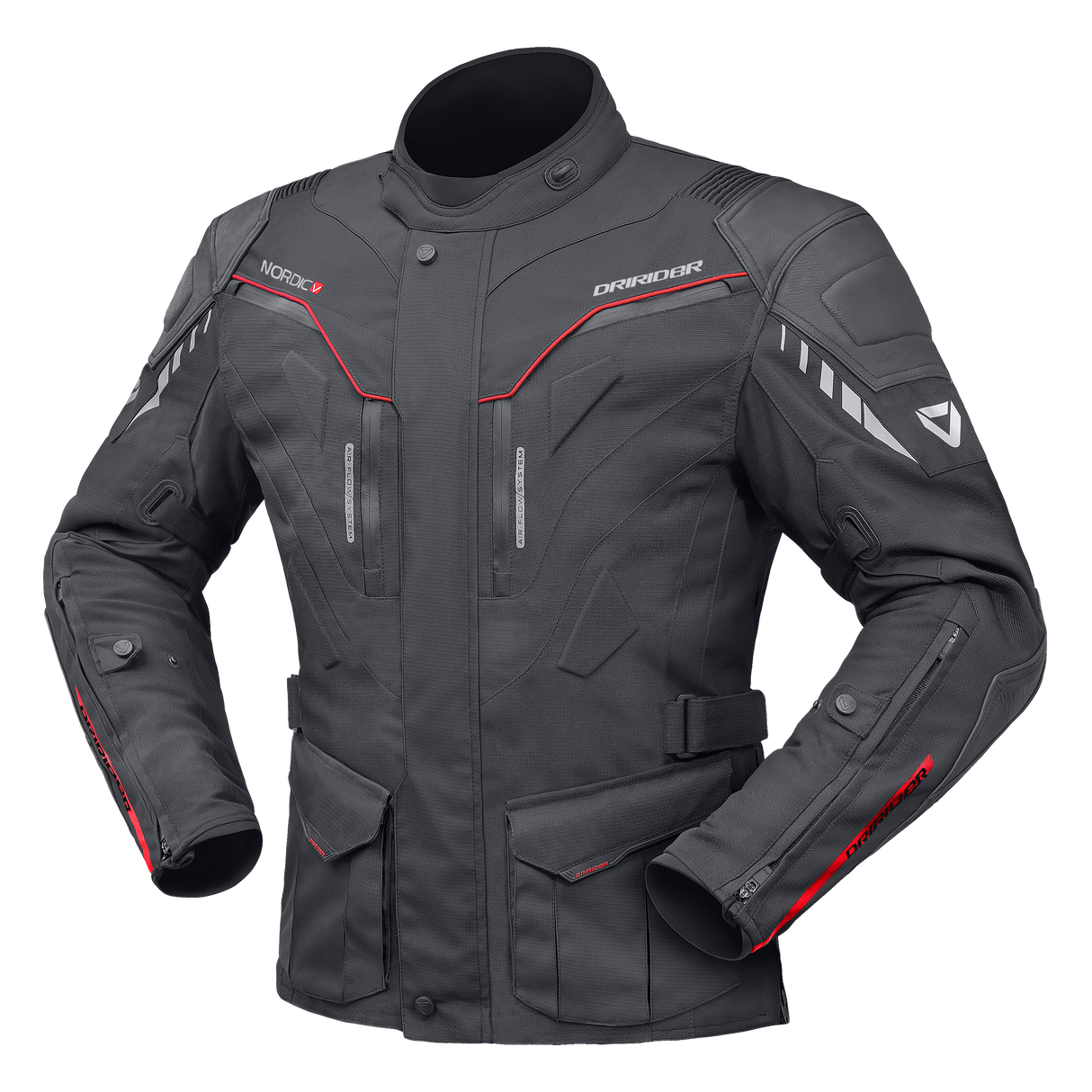 DriRider Nordic V Black/Black Textile Womens Jacket