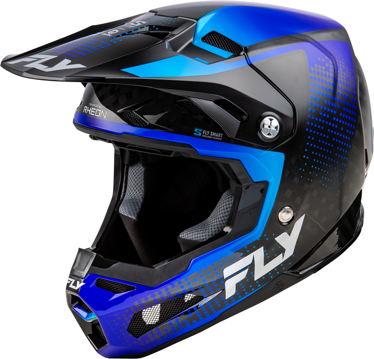 FLY Formula S Carbon Protocol Black Carbon/Blue Helmet