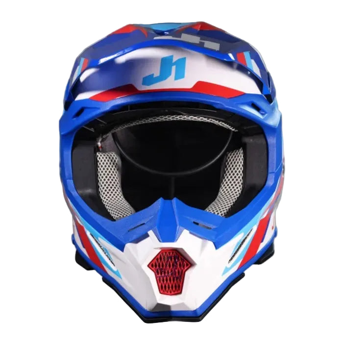 Just1 J22F Performance Gloss Red/White/Blue Helmet