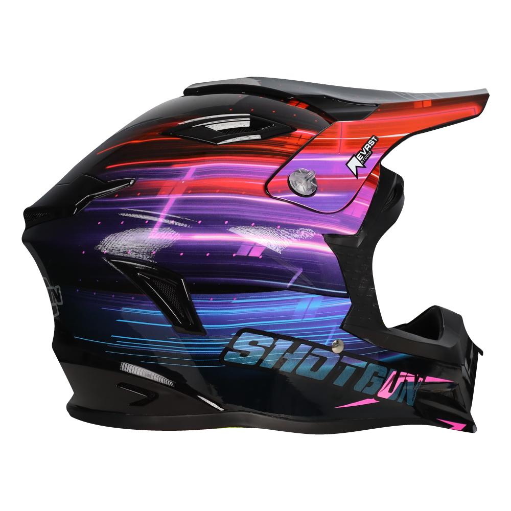 RXT SG-1 Ultra+ Shotgun Blur Gloss Black/Pink Helmet