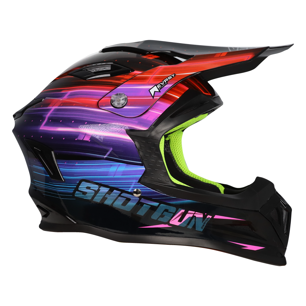 RXT SG-1 Ultra+ Shotgun Blur Gloss Black/Pink Helmet