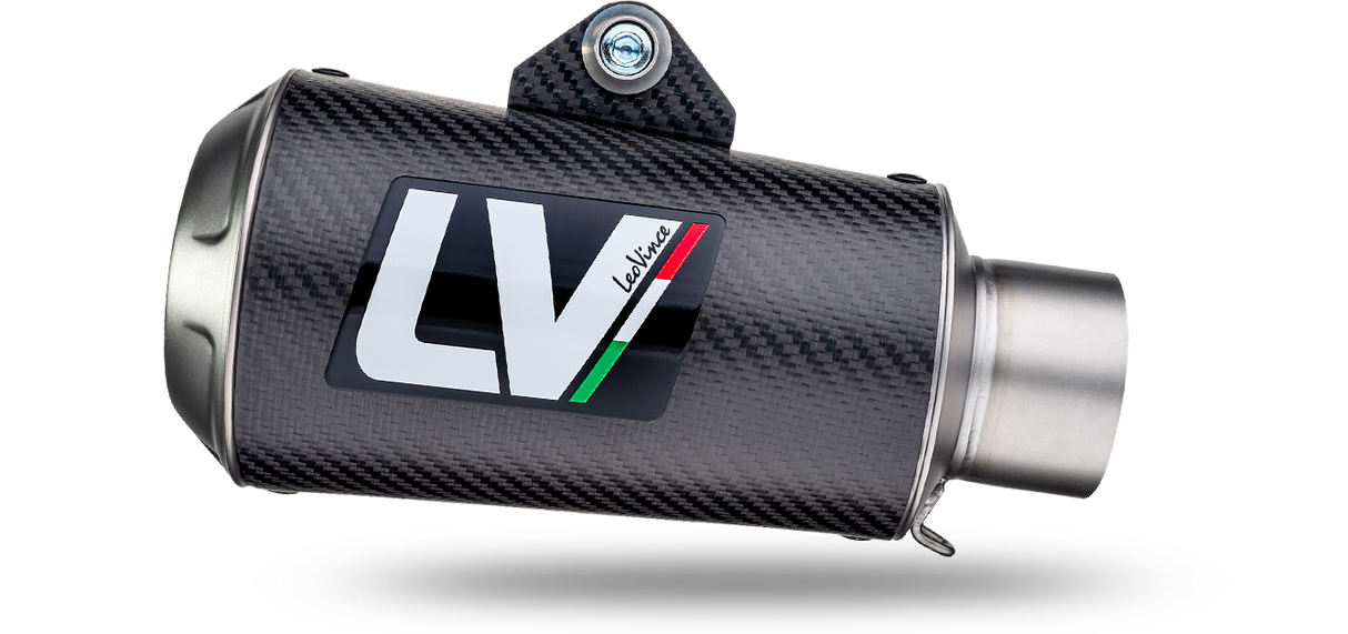 LeoVince LVFS15252B LV-10 Carbon Fiber Full Exhaust System w/Stainless End Cap for Honda MSX 125/Grom 21-22