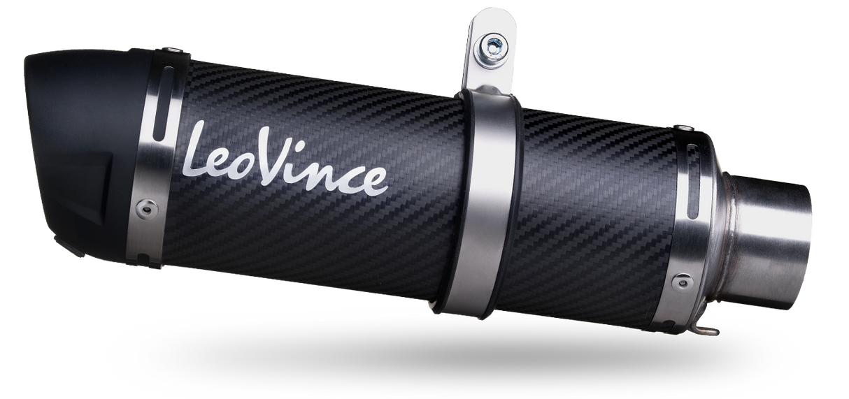 LeoVince LVSO3399E GP Corsa Evo Carbon Fiber Slip-On Muffler w/High Performance Technopolymer End Cap for KTM Duke 125/Duke 390 21-22
