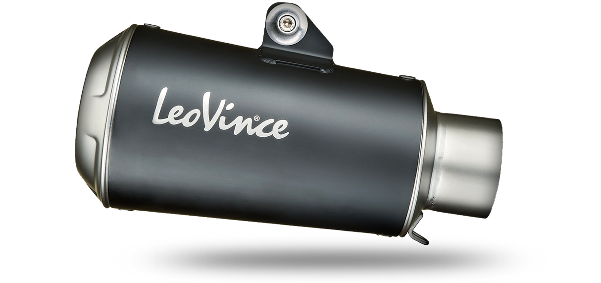 LeoVince LVSO15249B LV-10 Black Edition Slip-On Muffler w/Stainless End Cap for KTM Duke 125/Duke 390 21-22