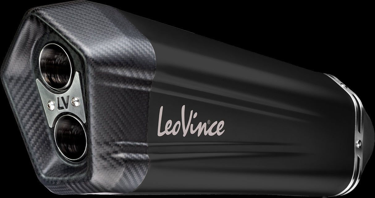 LeoVince LVSO15300B LV-12 Black Edition Slip-On Muffler w/Carbon End Cap for KTM 1050/1090/1190 Adventure 13-19/1290 Super Adventure 15-20