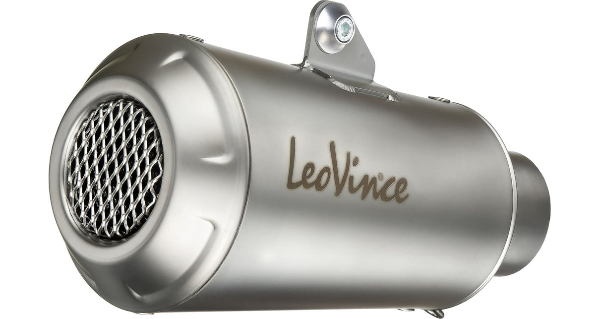 LeoVince LVSO15249 LV-10 Stainless Steel Slip-On Muffler w/Stainless End Cap for KTM Duke 125/Duke 390 21-22
