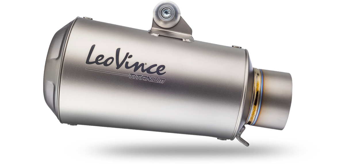 LeoVince LVSO15200T LV-10 Titanium Slip-On Muffler w/Titanium End Cap for Kawasaki ZX-10R Ninja 16-22/ZX-10RR Ninja 17-22