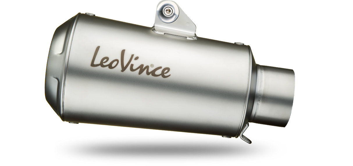 LeoVince LVSO15249 LV-10 Stainless Steel Slip-On Muffler w/Stainless End Cap for KTM Duke 125/Duke 390 21-22