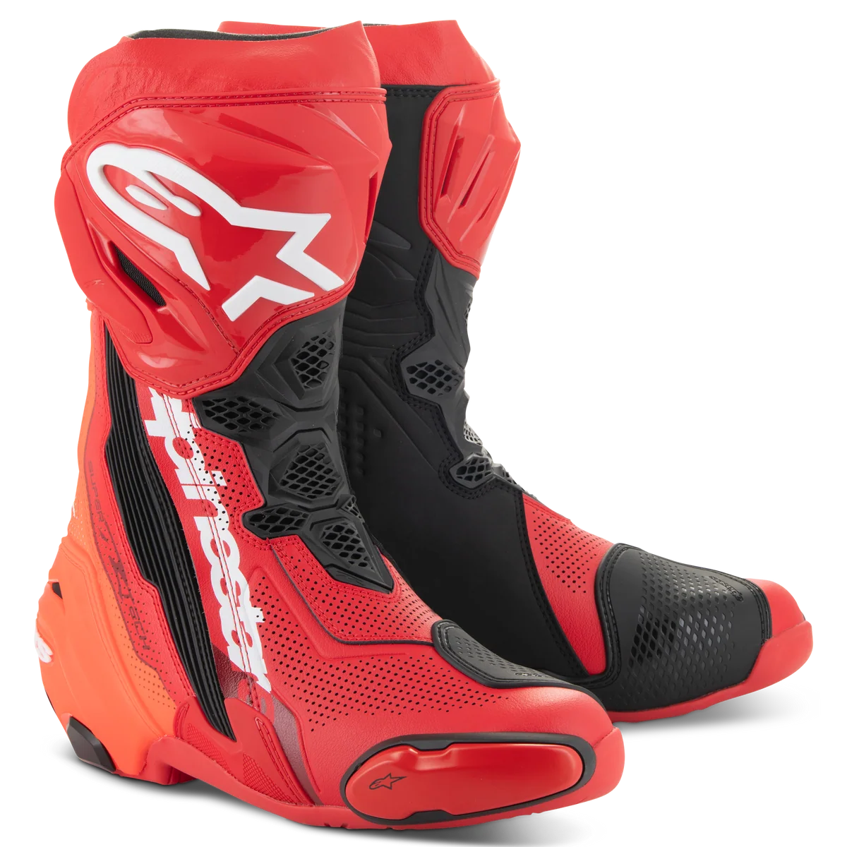 Alpinestars Supertech R V2 Vented Red/Fluro Red Boots