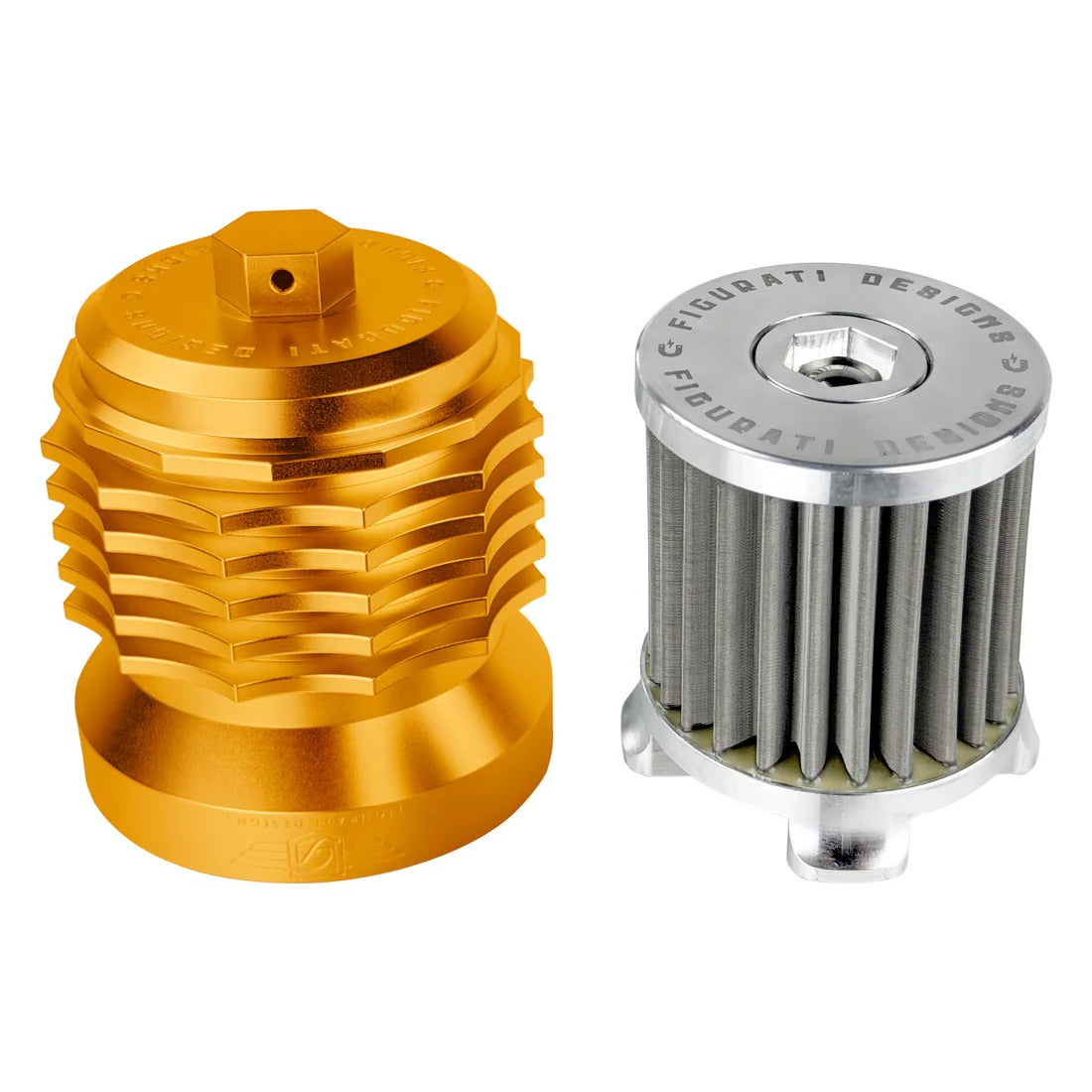 Figurati Designs FIG-FDP01-OILFIL-G Magnetic Reusable Oil Filter Gold for Harley-Davidson Milwaukee Eight 17-Up/Twin Cam 99-17/Evolution 84-99/Sportster 84-21