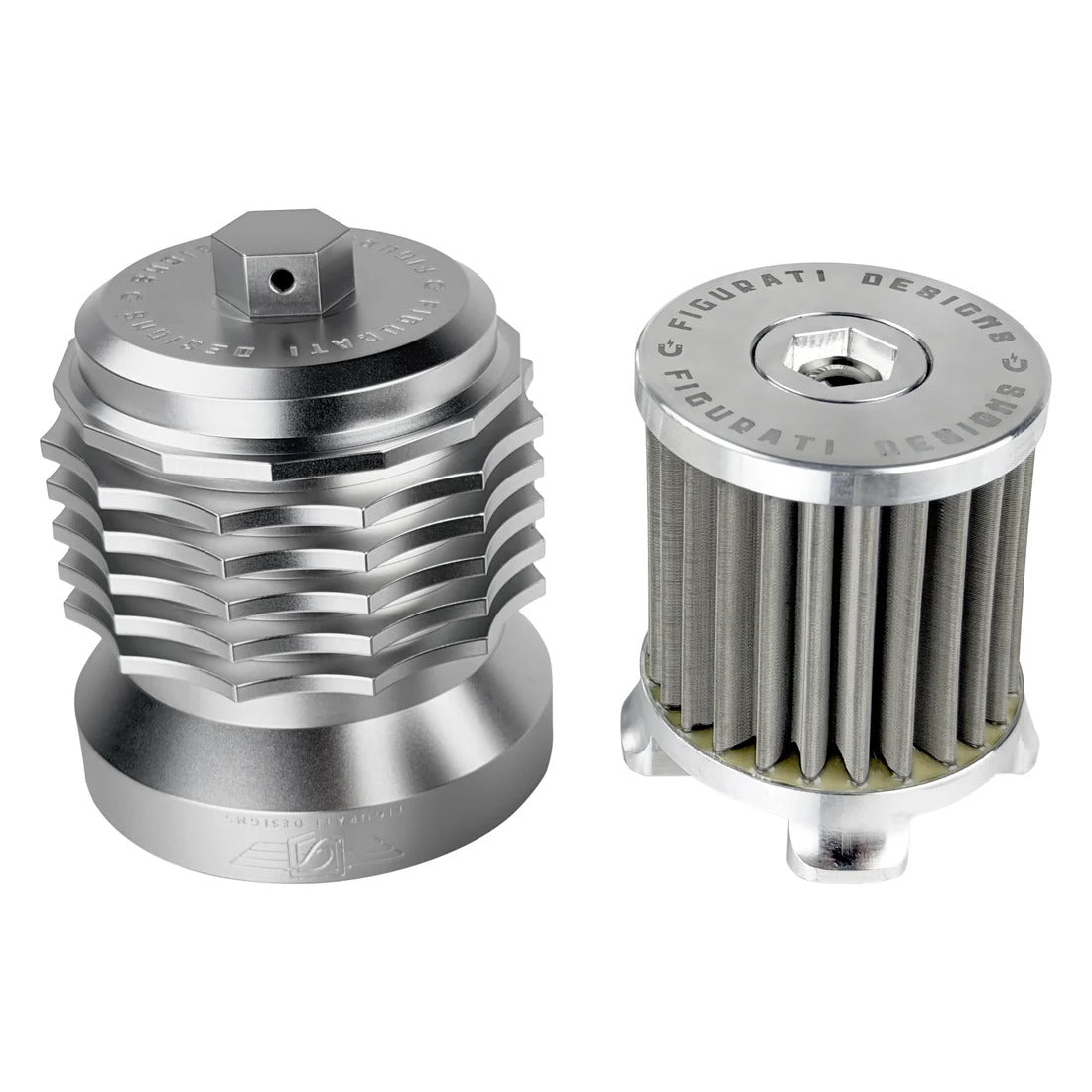 Figurati Designs FIG-FDP01-OILFIL-S Magnetic Reusable Oil Filter Silver for Harley-Davidson Milwaukee Eight 17-Up/Twin Cam 99-17/Evolution 84-99/Sportster 84-21
