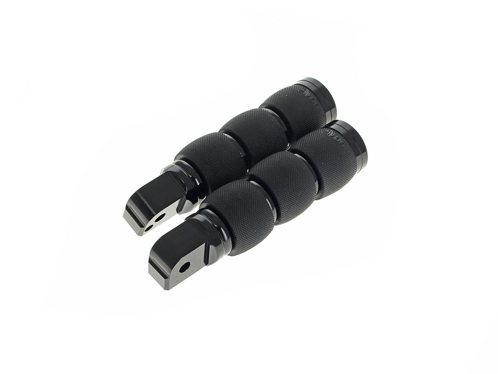 Avon Performance Grips AVG-FP-BK-AIR-90-AN Air Cushion Rear Footpegs Black for Harley-Davidson Softail 18-Up
