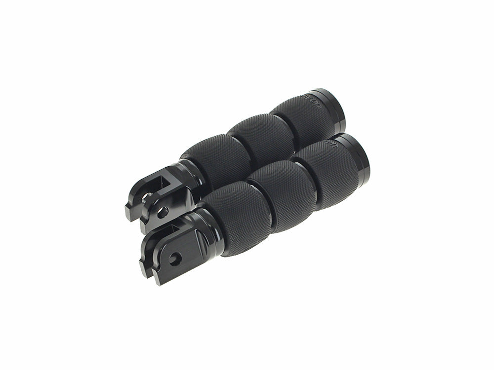 Avon Performance Grips AVG-FP-FR-AIR-90-AN Air Cushion Front Footpegs Black for Harley-Davidson Softail 18-Up