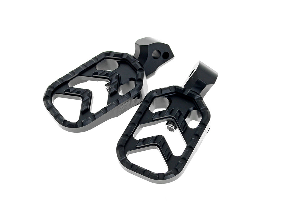 Flo Motorsports FLO-V-800-5BLK Savage Series Rear Footpegs Black for Harley-Davidson Softail 18-Up