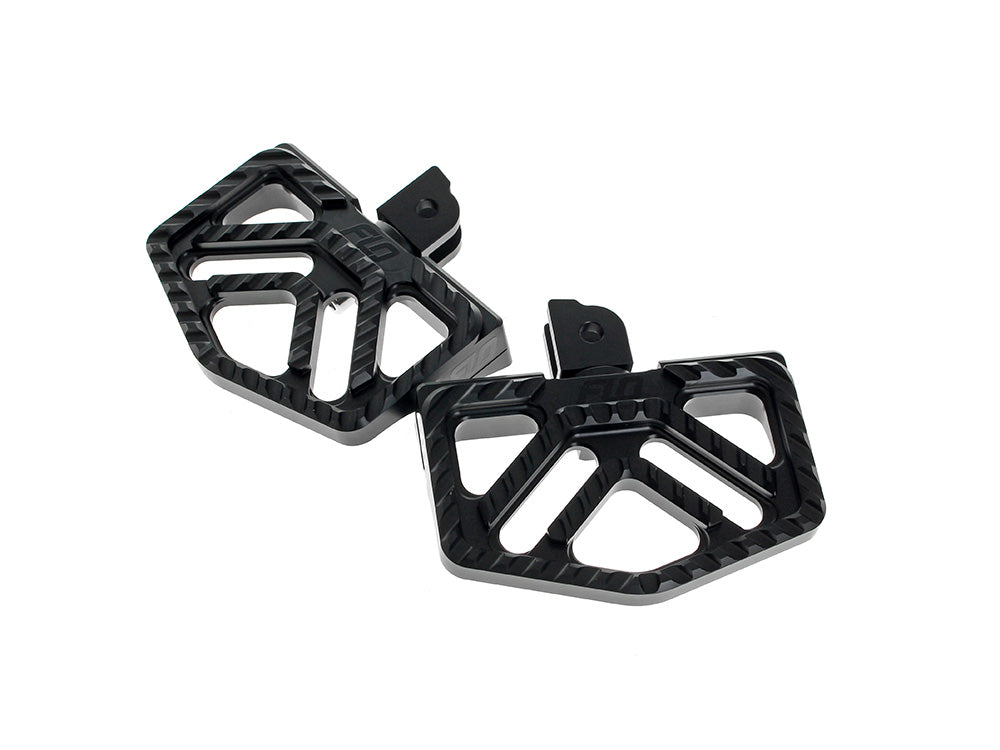 Flo Motorsports FLO-V-800V4-3BLK Savage Series Mini Front Floorboards Black for Harley-Davidson Softail 18-24