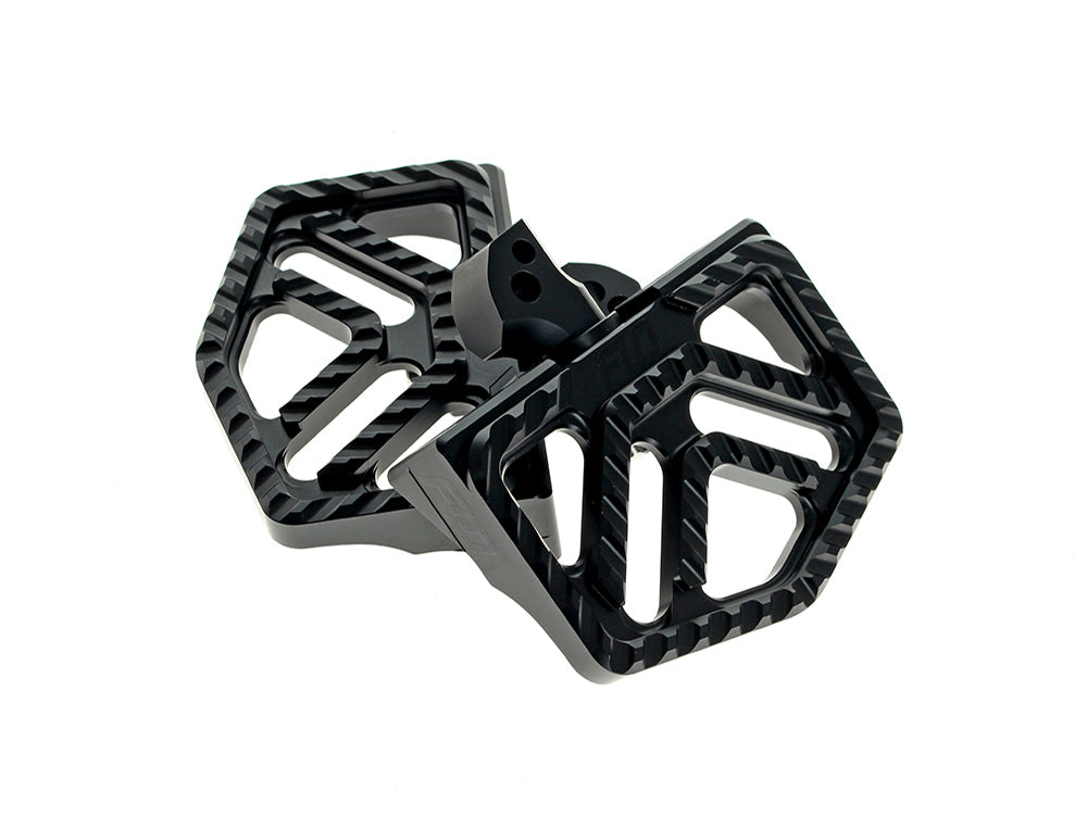 Flo Motorsports FLO-V-800V4-5BLK Savage Series Mini Rear Floorboards Black for Harley-Davidson Softail 18-24