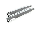 Rinehart Racing RIN-500-0204C-S 3" Slip-On Mufflers Chrome w/Chrome Scalloped End Caps for Harley-Davidson Softail Deuce 2007/Fat Boy 07-17
