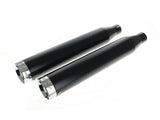 Rinehart Racing RIN-500-0205C 3" Slip-On Mufflers Black w/Chrome End Caps for Harley-Davidson Softail Deuce 2007/Fat Boy 07-17