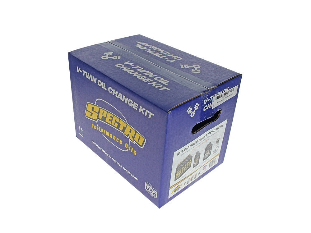 Spectro Performance Oil SPE-311474 Oil Change Service Kit w/Synthetic Heavy Duty Engine Oil for Milwaukee-Eight 17-Up