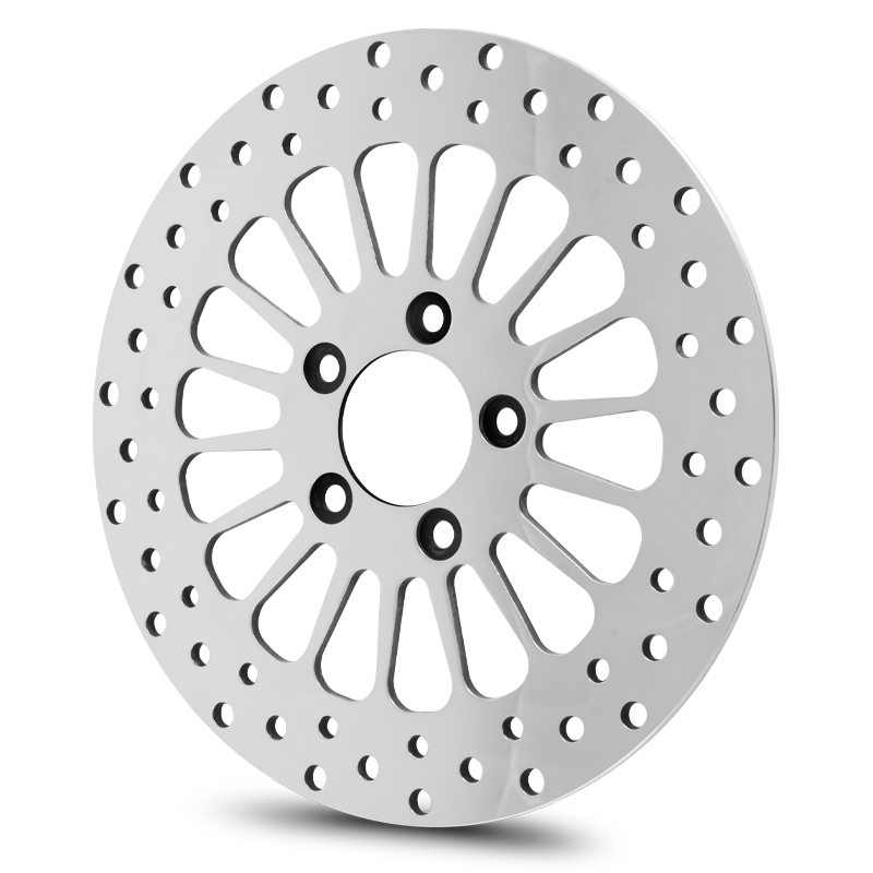 DNA Specialty DNA-M-RT-1260 12.6" Front Super Spoke SS2 Disc Rotor Polished for Harley-Davidson Touring 24-Up w/Custom Wheel & Hub Mounted 320mm Rotors