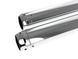 Rinehart Racing RIN-500-0204C-S 3" Slip-On Mufflers Chrome w/Chrome Scalloped End Caps for Harley-Davidson Softail Deuce 2007/Fat Boy 07-17