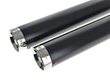 Rinehart Racing RIN-500-0205C 3" Slip-On Mufflers Black w/Chrome End Caps for Harley-Davidson Softail Deuce 2007/Fat Boy 07-17
