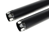 Rinehart Racing RIN-500-0301S 3" Slip-On Mufflers Black w/Black Scalloped End Caps for Harley-Davidson Dyna 95-17
