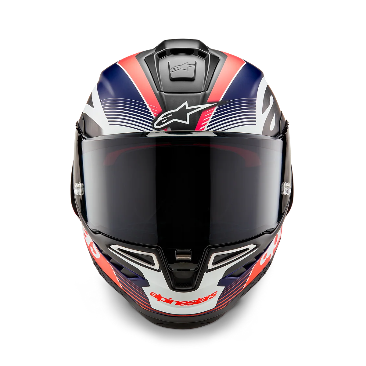 Alpinestars Supertech R10 Team Matte Black Carbon/Red Fluro/Blue Helmet