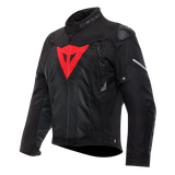 Dainese Super Sprint D-Dry Black/Black/Lava Red Textile Jacket