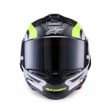 Alpinestars Supertech R10 Arius Gloss Black/Silver/Fluro Yellow Helmet