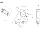Rizoma Handlebar Riser Kit Titanium for BMW R 1200 GS/R 1200 GS Adventure/R 1200 GS Rallye/R 1250 GS