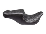 LePera LP-LVU-587DD TailWhip Up Front Dual Seat w/Black Double Diamond Stitch for Harley-Davidson CVO Touring 23-Up/Street Glide/Road Glide 24-Up/Touring 25-Up