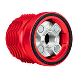 Figurati Designs FIG-FDP01-OILFIL-R Magnetic Reusable Oil Filter Red for Harley-Davidson Milwaukee Eight 17-Up/Twin Cam 99-17/Evolution 84-99/Sportster 84-21