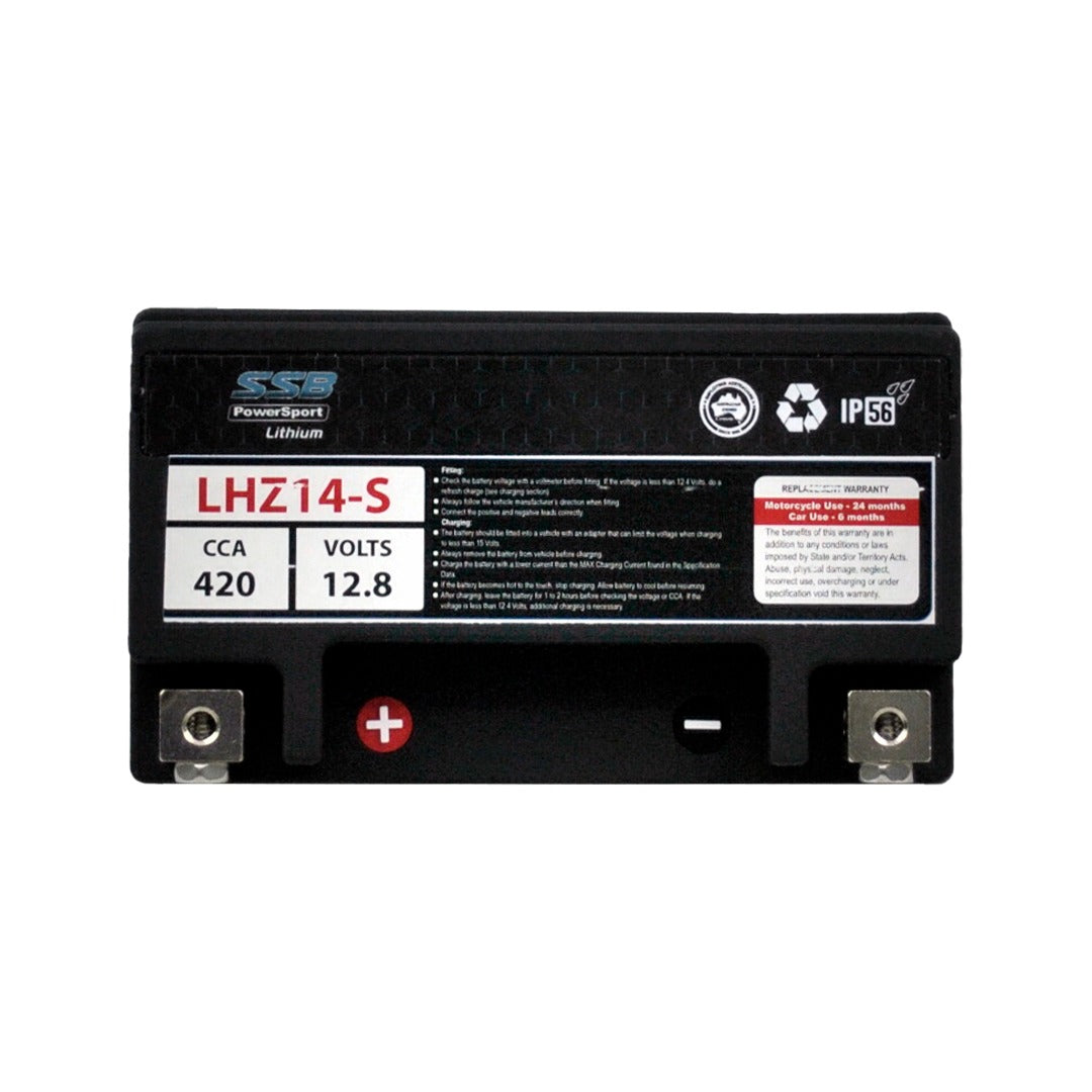 SSB LHZ14-S PowerSport High Performance 12V 7Ah/420CCA Lithium Battery