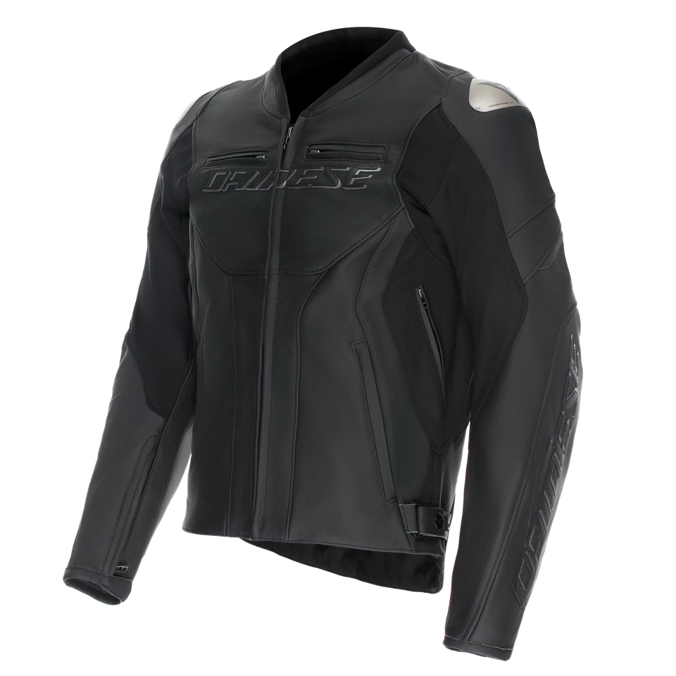 Dainese Racing 5 Black/Black/Black Leather Jacket
