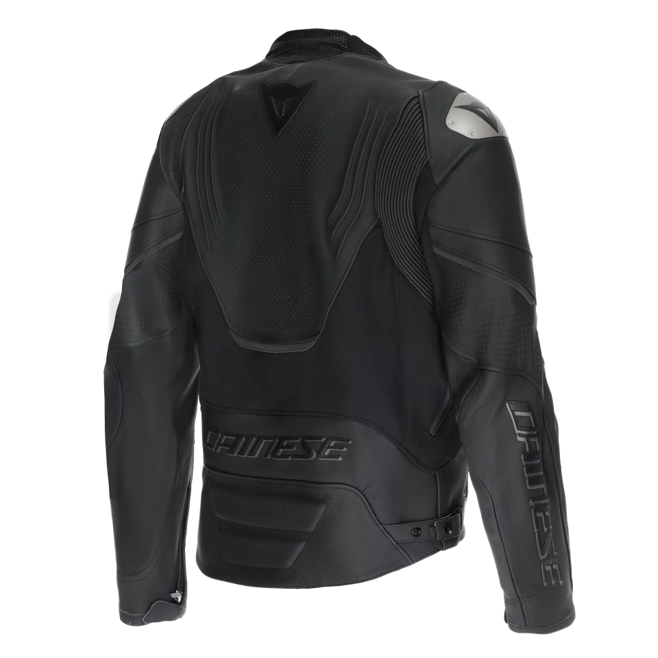 Dainese Racing 5 Black/Black/Black Perforated Leather Jacket