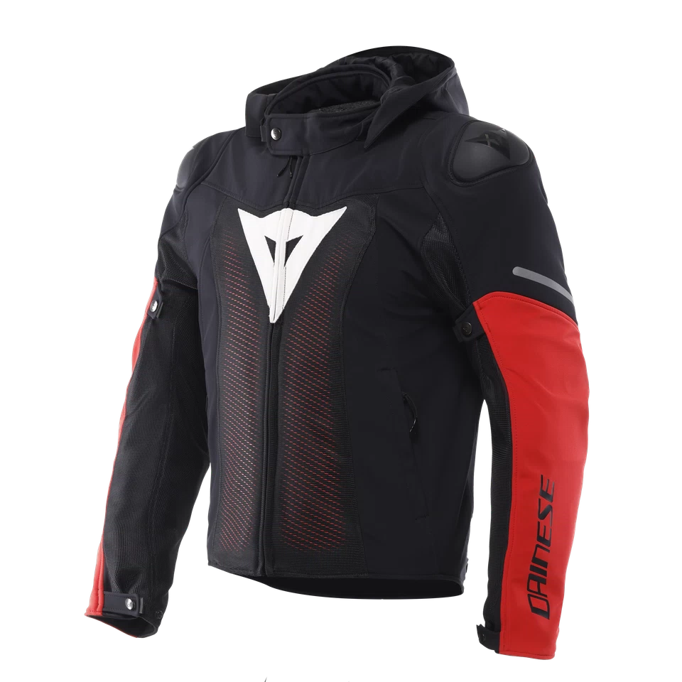 Dainese Super Sprint Air Tex Black/White/Red Textile Hoodie Jacket