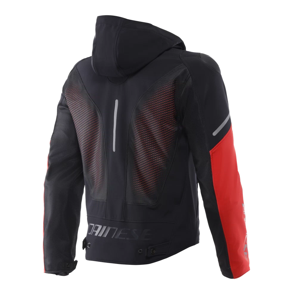 Dainese Super Sprint Air Tex Black/White/Red Textile Hoodie Jacket