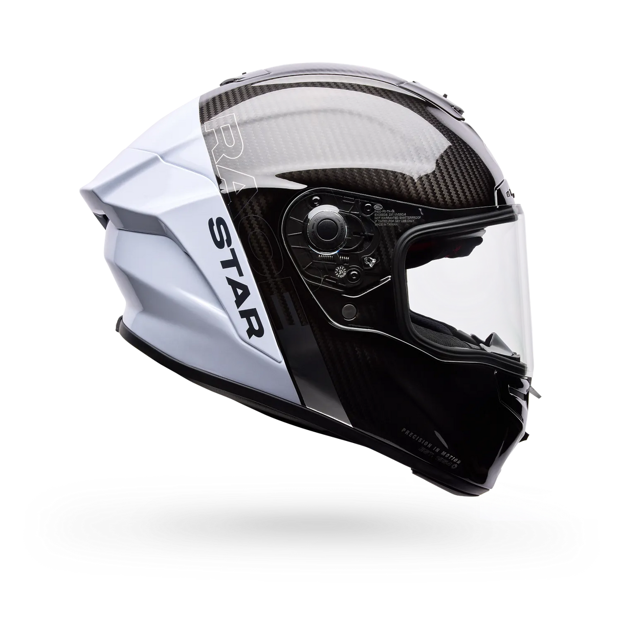 Bell Race Star DLX Flex Strike Gloss Silver/White Helmet