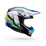 Bell Moto-10 Spherical Grid Gloss White/Blue Helmet