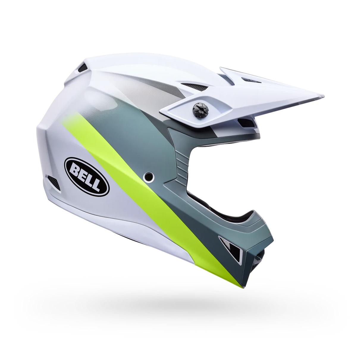 Bell MX-10 Mips Aviator Matte White/Green Youth Helmet