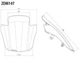 Rizoma Headlight Fairing Black for Ducati Diavel 1260/S 19-21